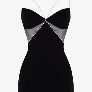 Black dress with rhine stones